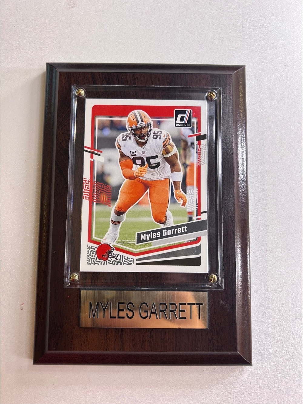 2023 Donruss Myles Garrett #68 Cleveland Browns Football Card Display Plaque
